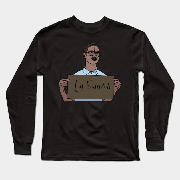 Kip from Napoleon Dynamite Long Sleeve T-Shirt by CustomPortraitsWorld